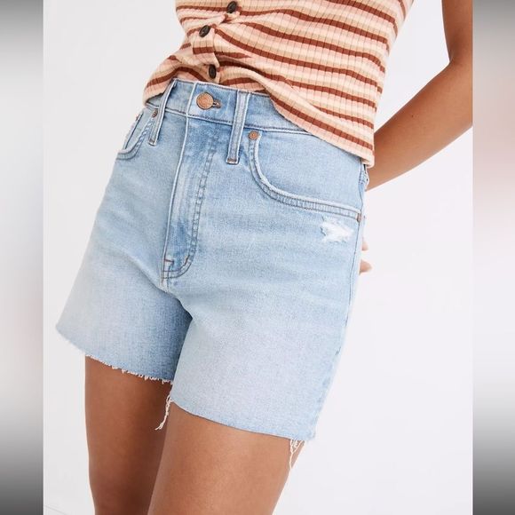 🆕Madewell High-Rise Denim Shorts in Littleton Wash - Picture 4 of 7